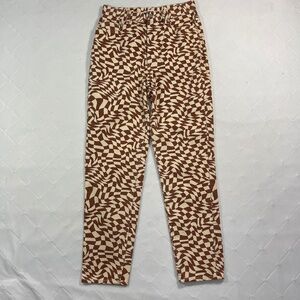 Pacsun Jeans Women's 26 Ultra High Rise Slim Pants Button Fly Brown Tan